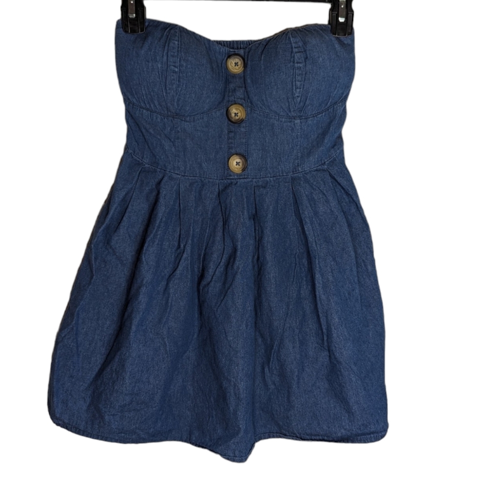 Derek Heart Strapless Denim‎ Size M